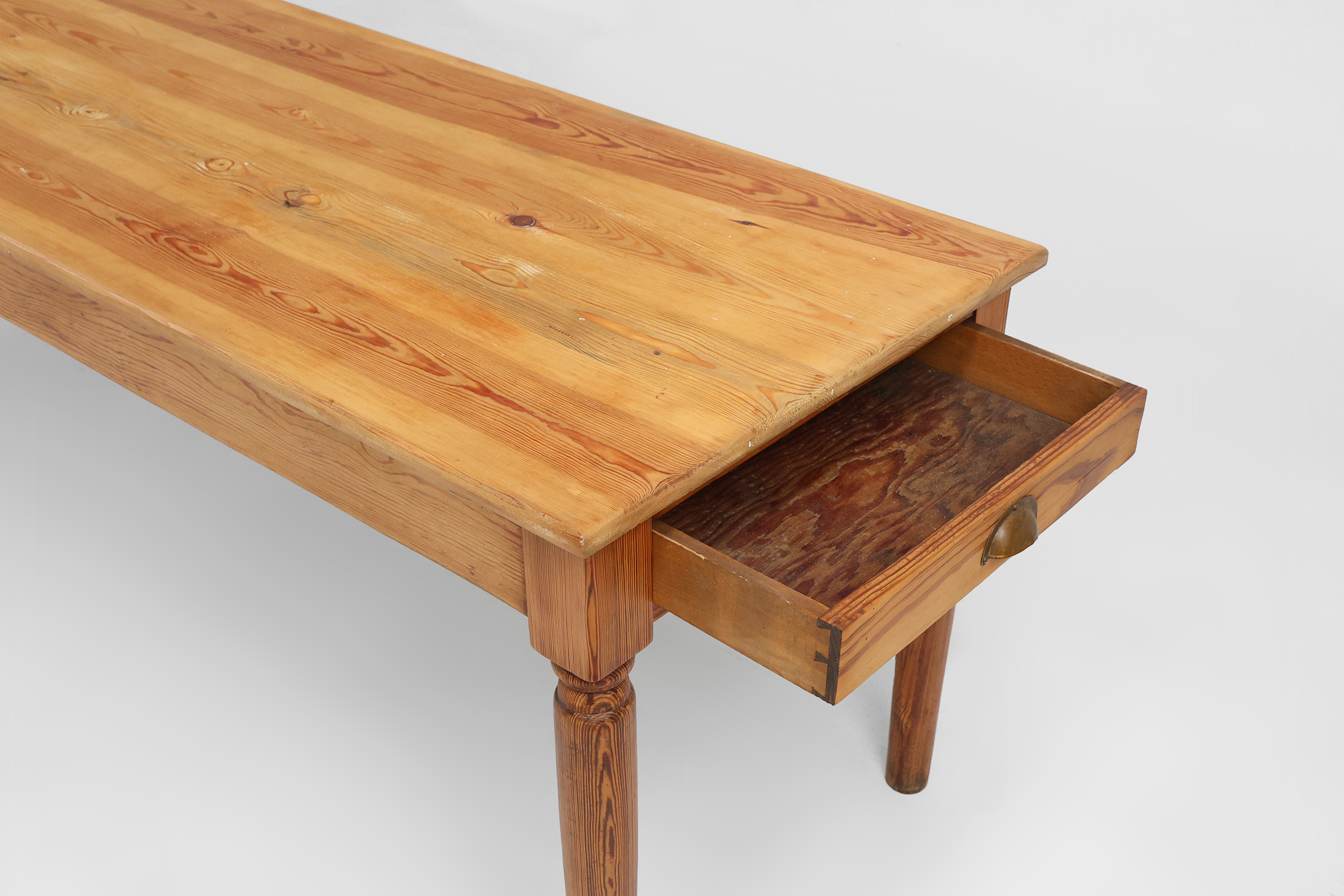 Large French rustic farmhouse table in oak wood, ca. 1850thumbnail